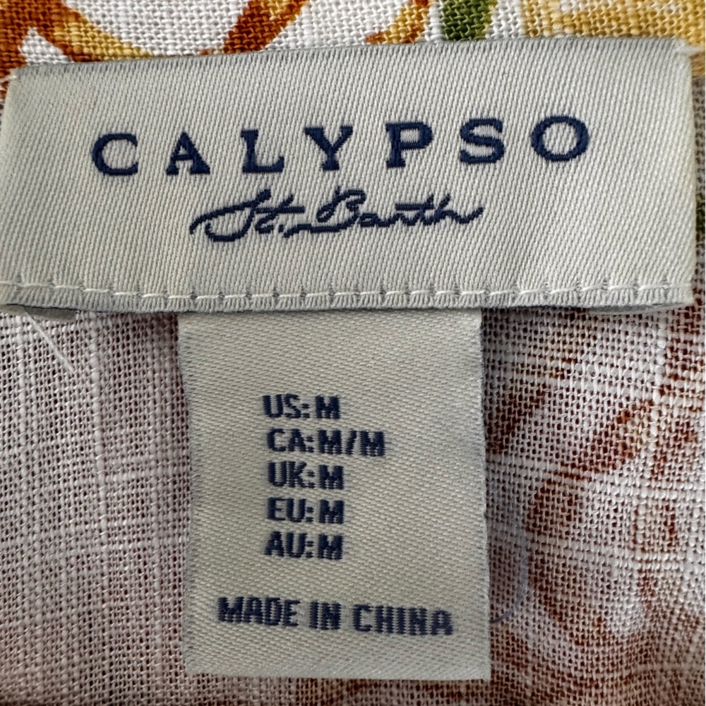 Calypso St Barth Tropical Print Shirt Coastal - Picture 12 of 13
